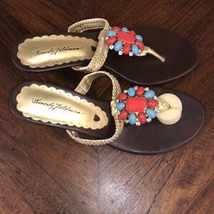 NWOT Beverly Feldman jeweled kitten heel